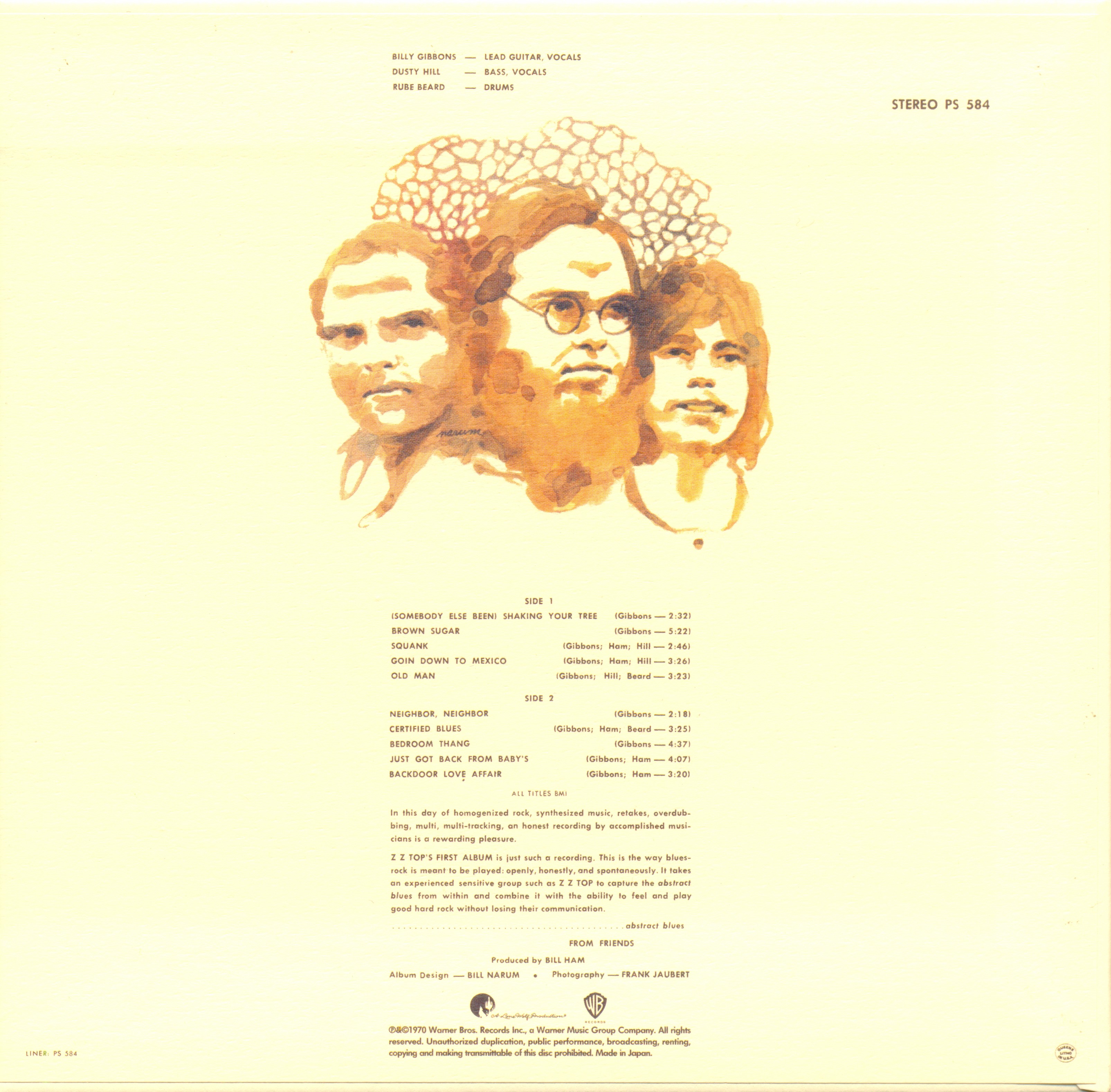 ZZ Top  ZZ Tops First Album : Back JPN shm